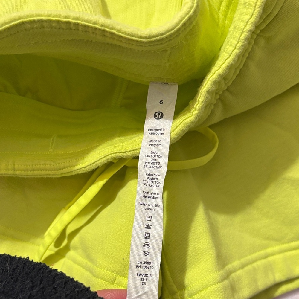 Lululemon Athletica Neon Yellow Athletic Shorts - Picture 2 of 4